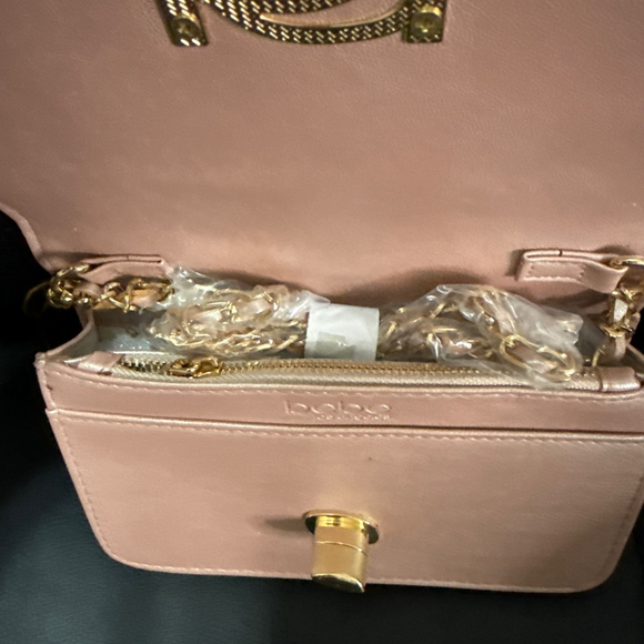 bebe Crossbody Bag in Iridescent Mauve (Pink) w/Charms - Picture 5 of 8